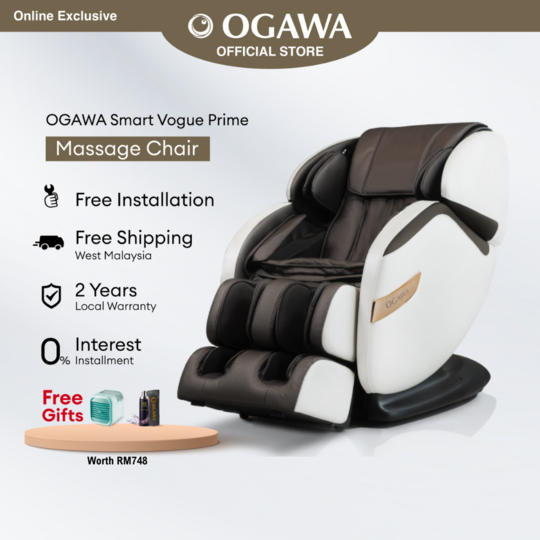 OGAWA Smart Vogue Prime Massage Chair Free Air Cooler + 3in1 Leather Kit [Free Shipping WM]*
